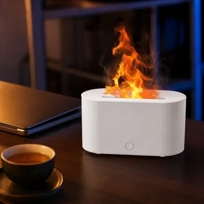 Máy khuếch tán hình ngọn lửa mini – ánh sáng ấm cho góc bàn